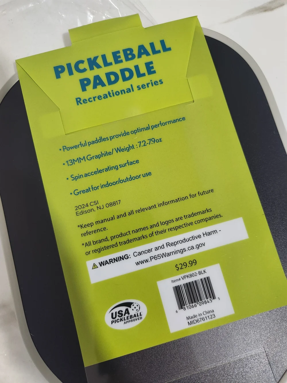 Target Black and Gray 13mm Pickleball Paddle by Target
